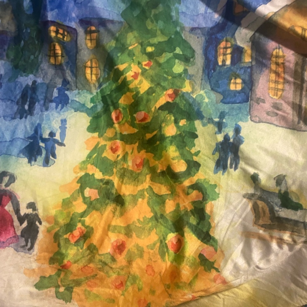 Colorful Christmas Tree throw
